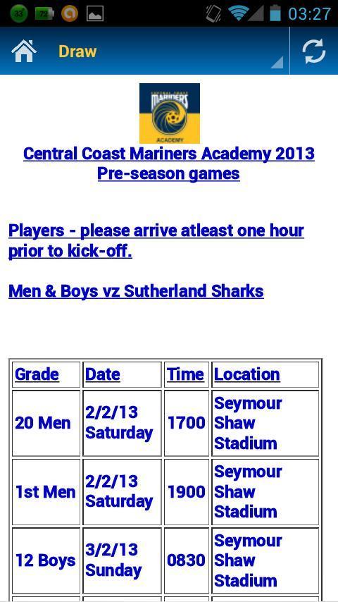 Central Coast Mariners Academy截图3