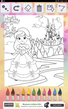 公主涂色儿童画画游戏截图