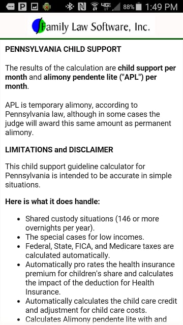 PA Child Support Calculator截图1