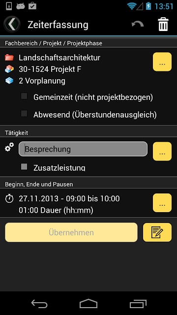 Zeiterfassung Mobile截图5