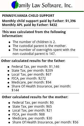 PA Child Support Calculator截图4