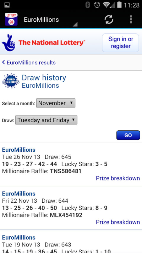 National Lottery Results截图8