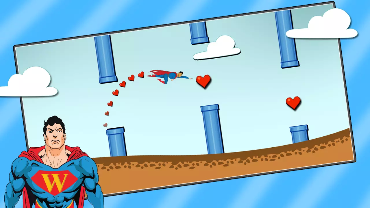 Flappy Superman HD截图2