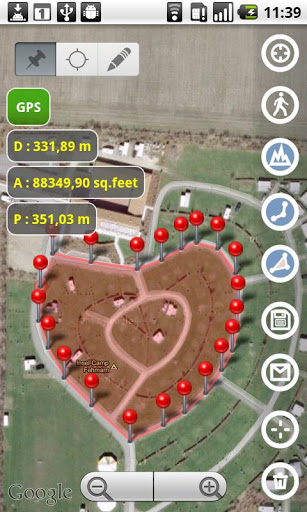 Planimeter - GPS面积测量截图1