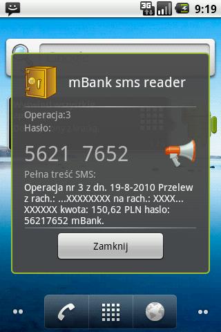 mBank sms reader截图1