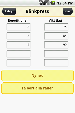 Tr&auml;ningsdagbok截图2