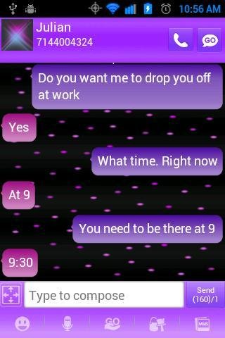 Purple Passion Go SmS Theme截图1