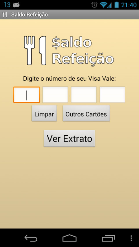 Saldo Vale Refeição截图2