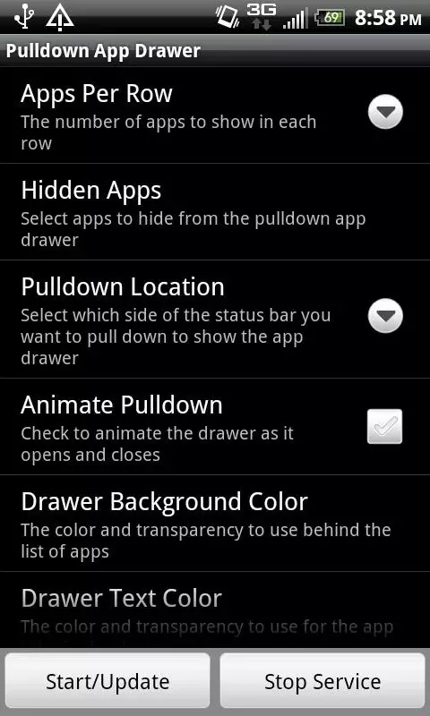 Pulldown App Drawer截图3