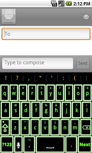 Antrix Neon Green Keyboard截图2