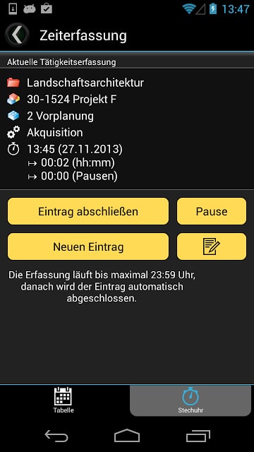 Zeiterfassung Mobile截图2