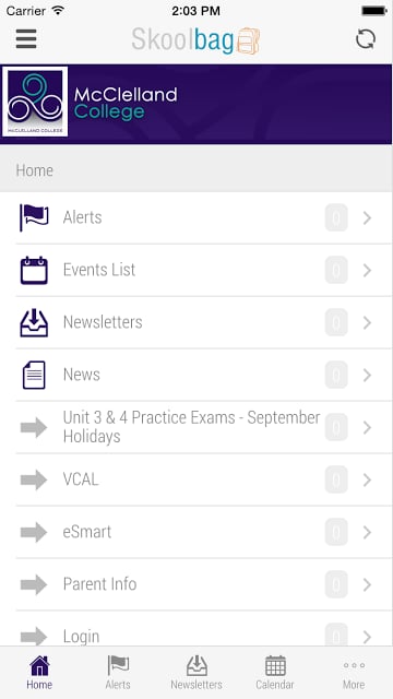 McClelland College - Skoolbag截图2