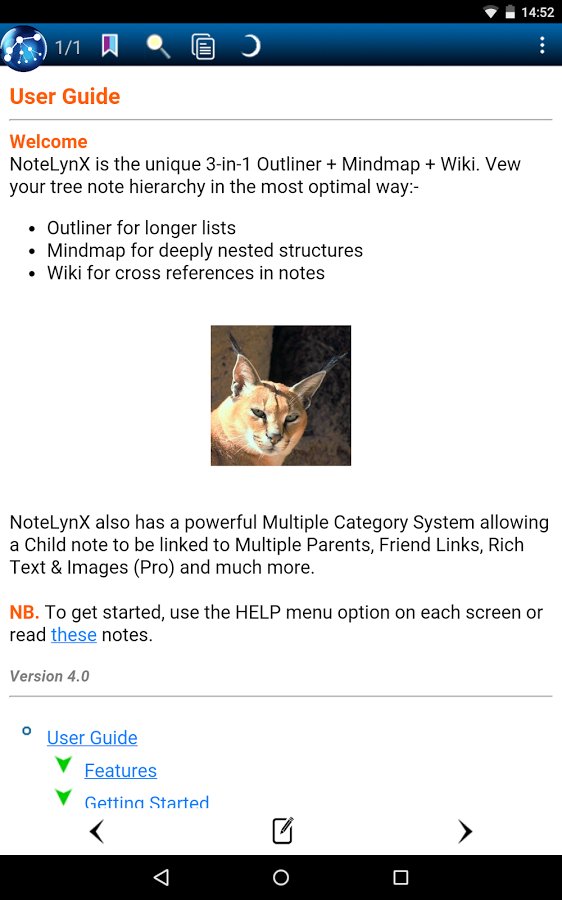 NoteLynX Outliner截图2
