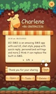 GO SMS Pro Z Giraffe Theme EX截图1