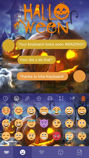 Halloween Emoji Keyboard Theme截图3