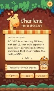 GO SMS Pro Z Giraffe Theme EX截图3