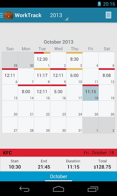 Work Track - Salary Calculator截图4