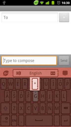 GO Keyboard Retro Card theme截图5