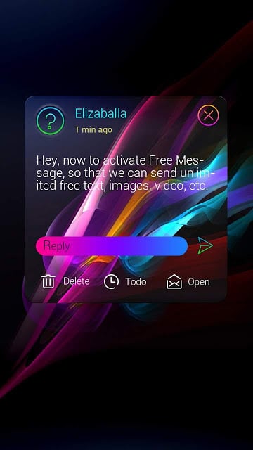 GO SMS PRO NEON WAVE THEME截图4