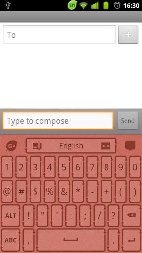 GO Keyboard Retro Card theme截图4