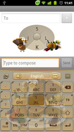 GO Keyboard Thanksgiving Day theme截图4