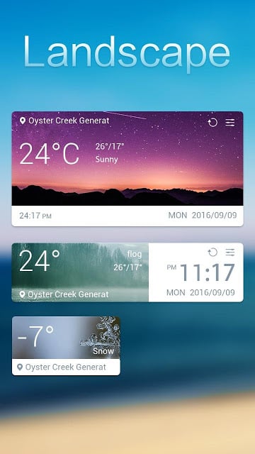 Landscape Weather Widget Theme截图1