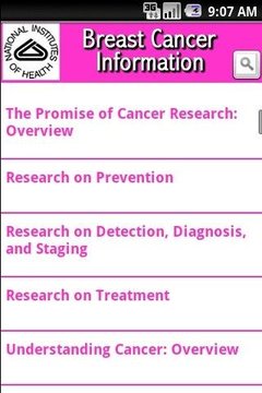 NIH: Breast Cancer Information截图