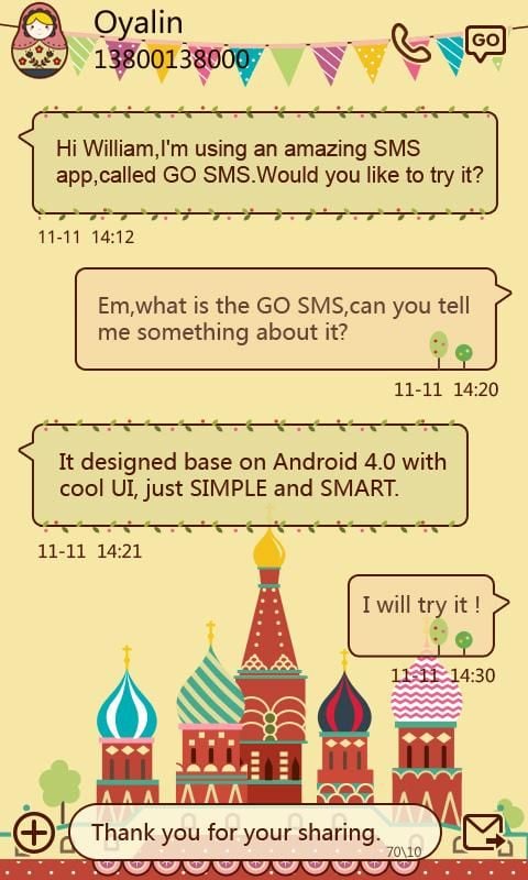 GOSMS Pro Z Matryoshka ThemeEX截图3