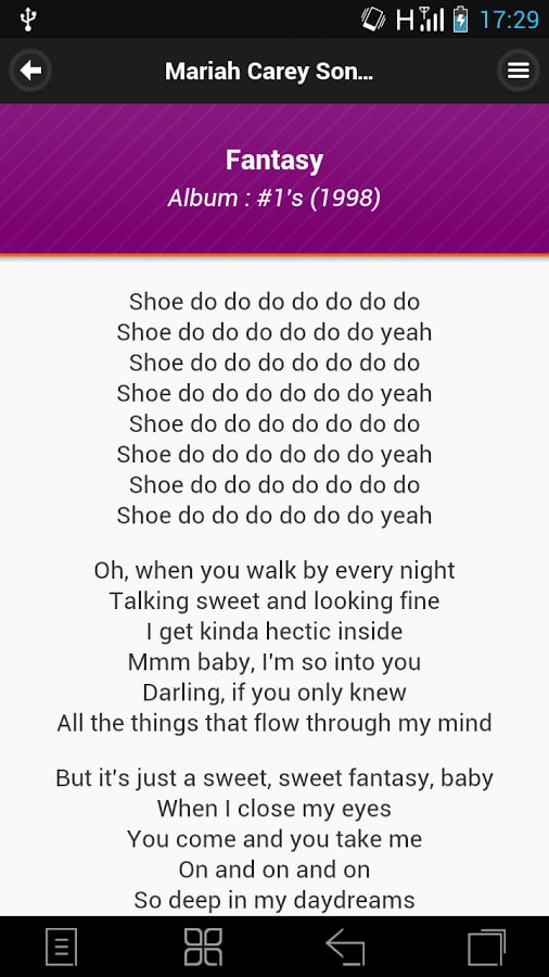 Mariah Carey Song Lyrics截图2