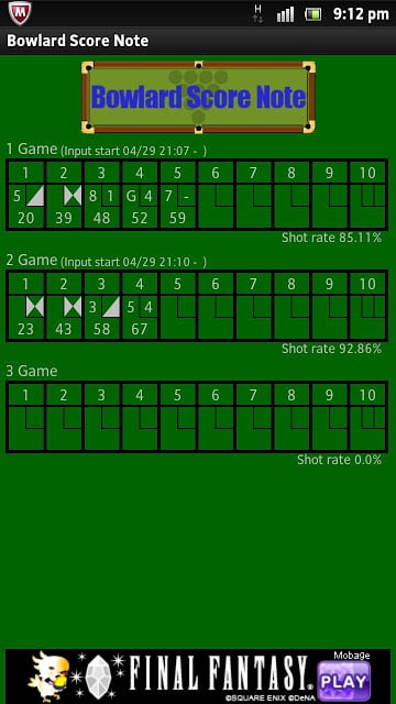 Bowlard Score Note截图2