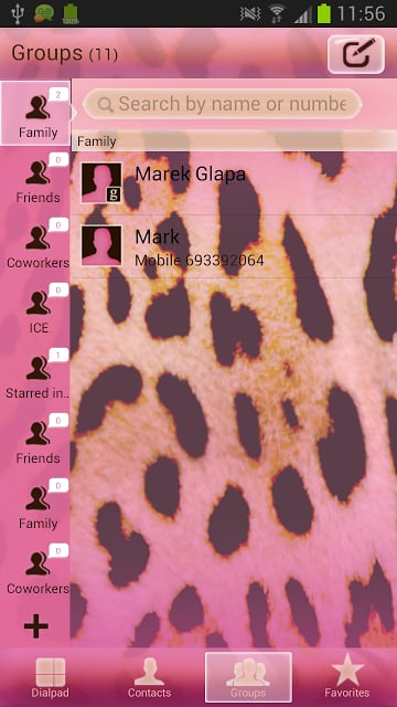 Pink Leopard for GO Contacts截图2
