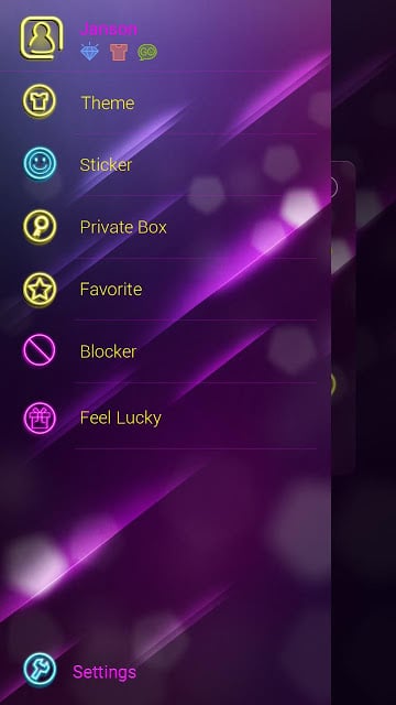 (FREE) GO SMS NEON LIGHT THEME截图4