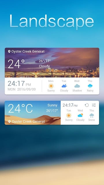 Landscape Weather Widget Theme截图2