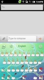 GO Keyboard Summer lotus theme截图2