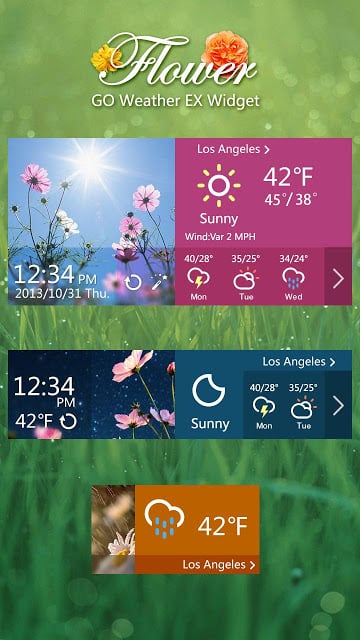 Flower Reward Theme GO Weather截图1