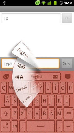 GO Keyboard Retro Card theme截图1