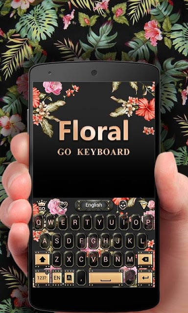 Floral GO Keyboard Theme Emoji截图2