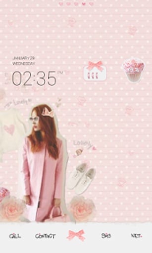 Romantic dodol launcher theme截图8