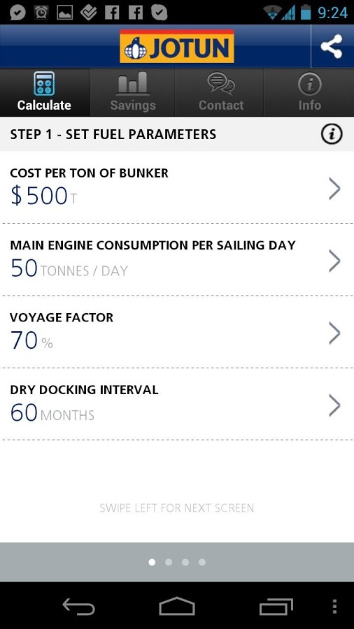 Jotun - Fuel Calculator截图2