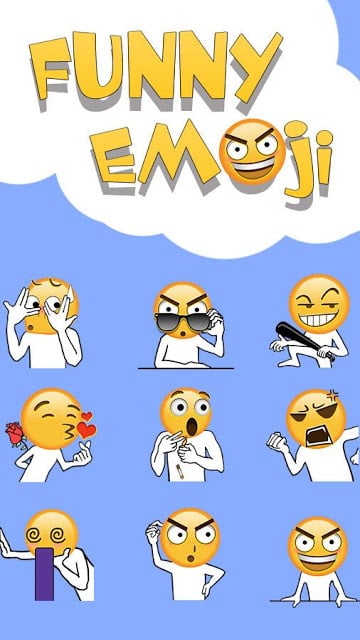 FREE-GO SMS FUNNYEMOJI STICKER截图2