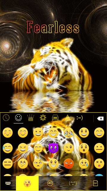 Fearless Emoji Keyboard Theme截图1