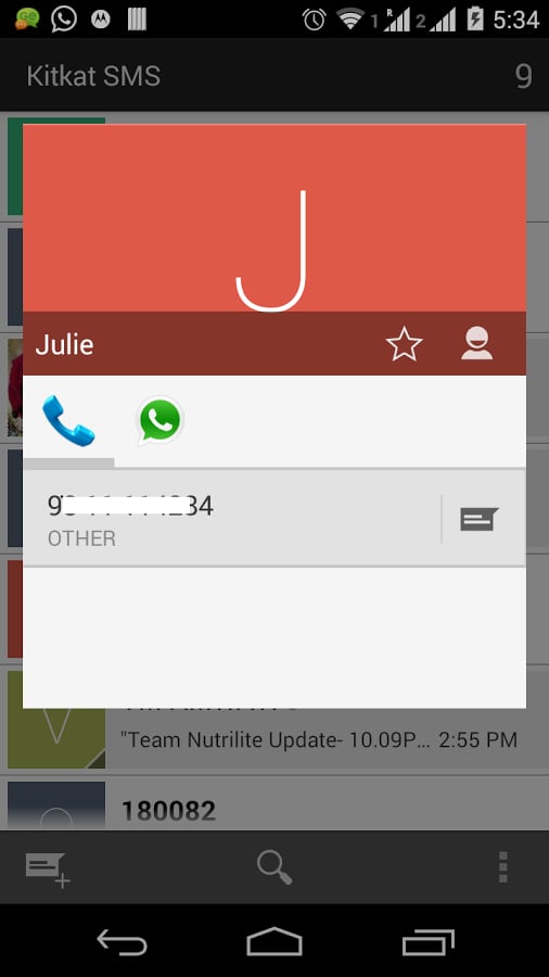 Kitkat SMS - Android 4.4...截图2