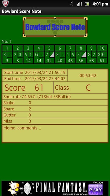 Bowlard Score Note截图3