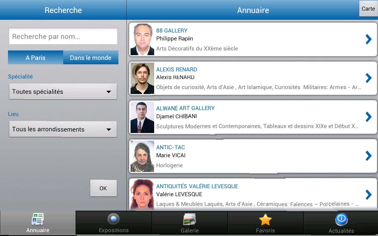 Annuaire des membres du ...截图7