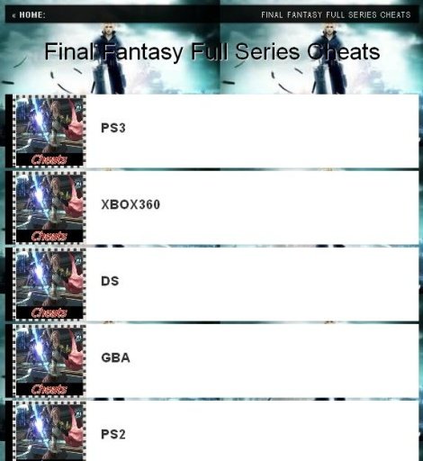 Final Fantasy Full Series Cheats截图1