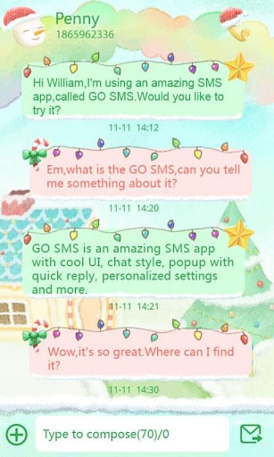 GO SMS Pro Z Rayna Theme EX截图2