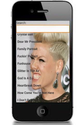 P!nk Songs + Lyrics截图2