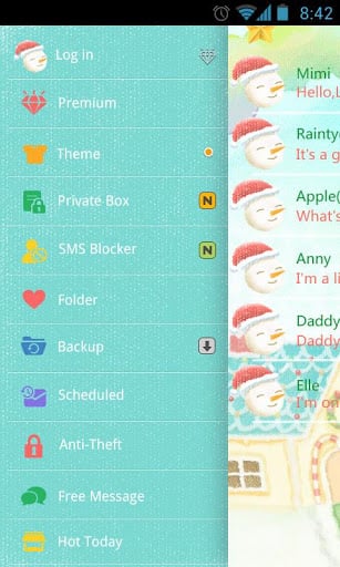 GO SMS Pro Z Rayna Theme EX截图3