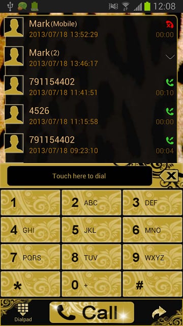 Leopard Theme for GO Contacts截图2