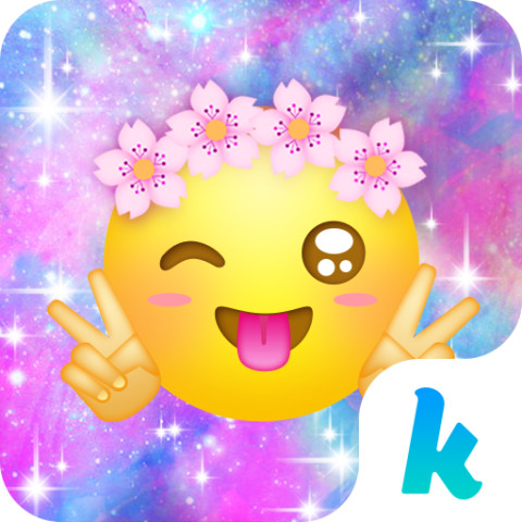 Cute Emoji Kika Keyboard Theme截图1